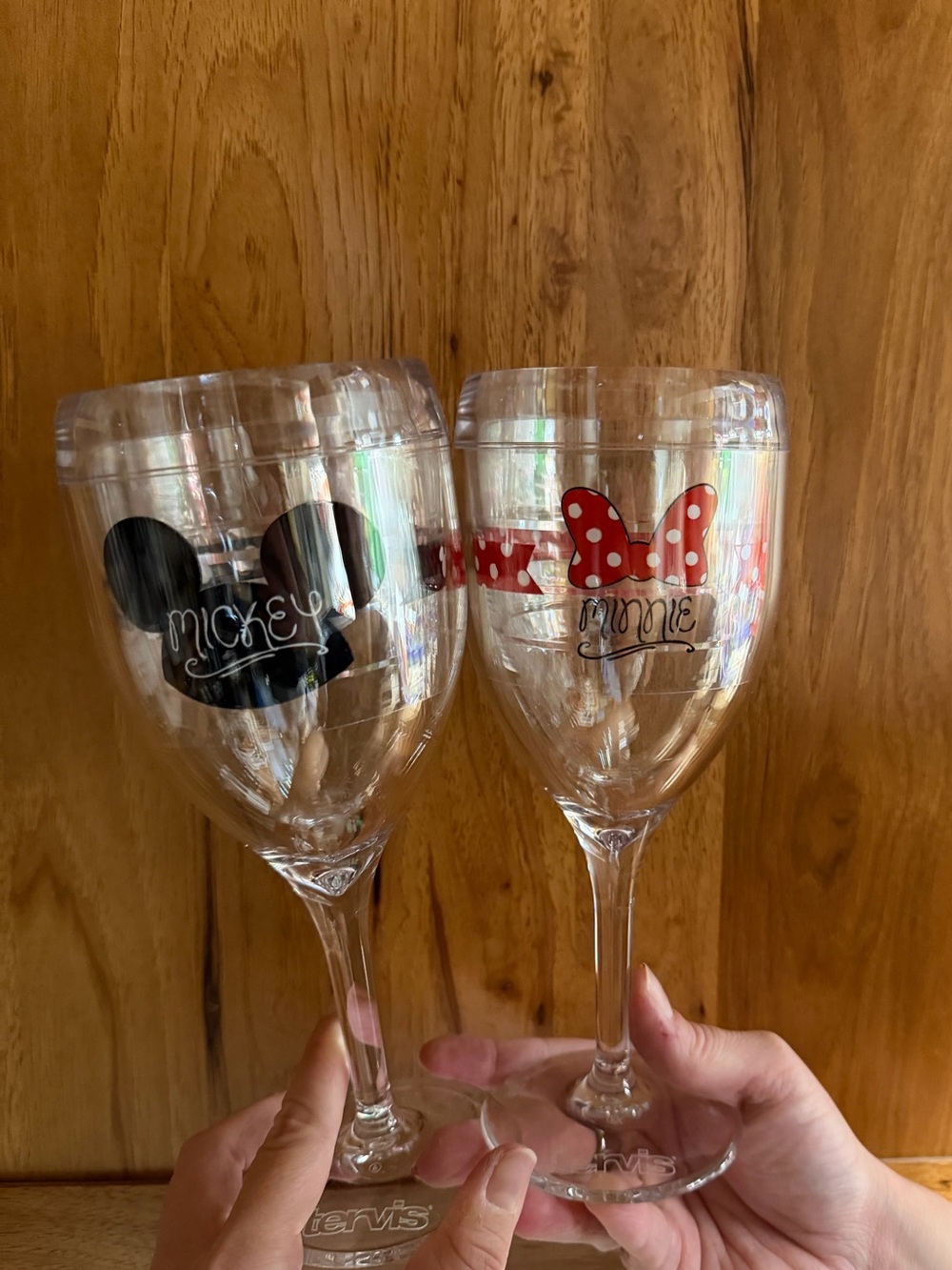 Minnie & Mickey Tervis Acrylic Wine Glasses - Red & Black